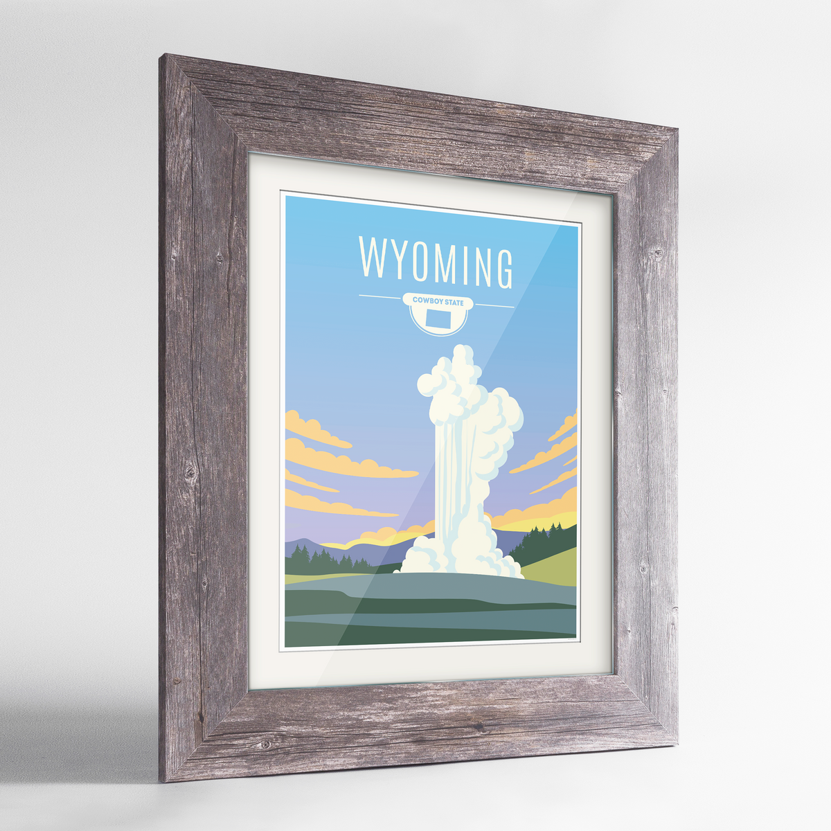 Wyoming State Frame Print