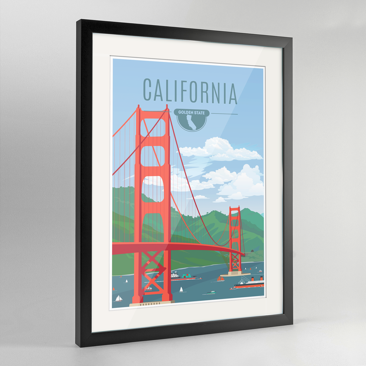 California State Frame Print