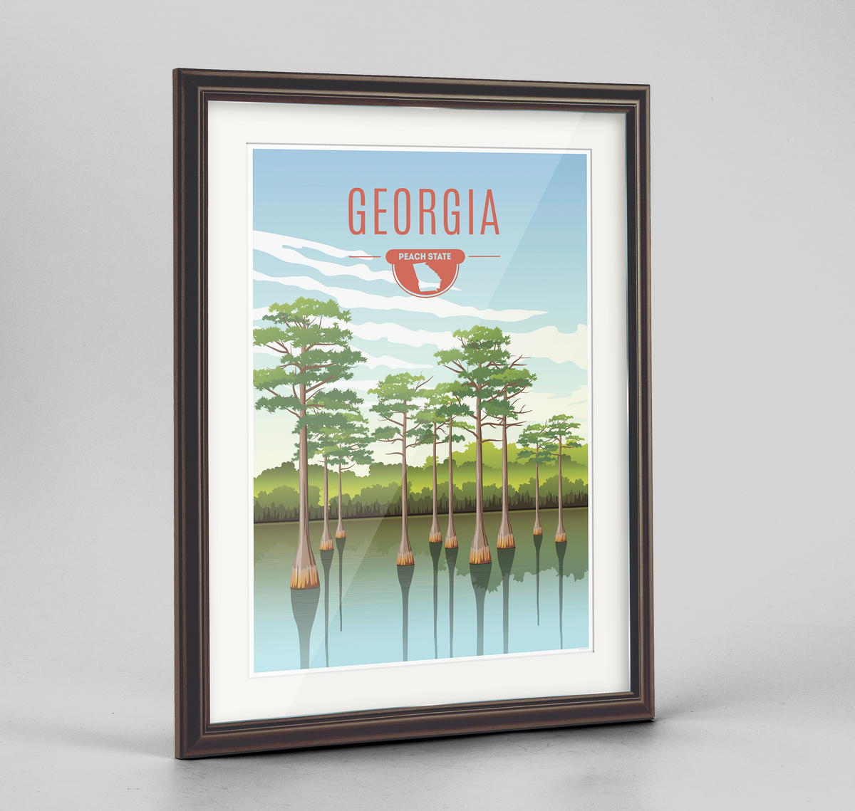 Georgia State Frame Print
