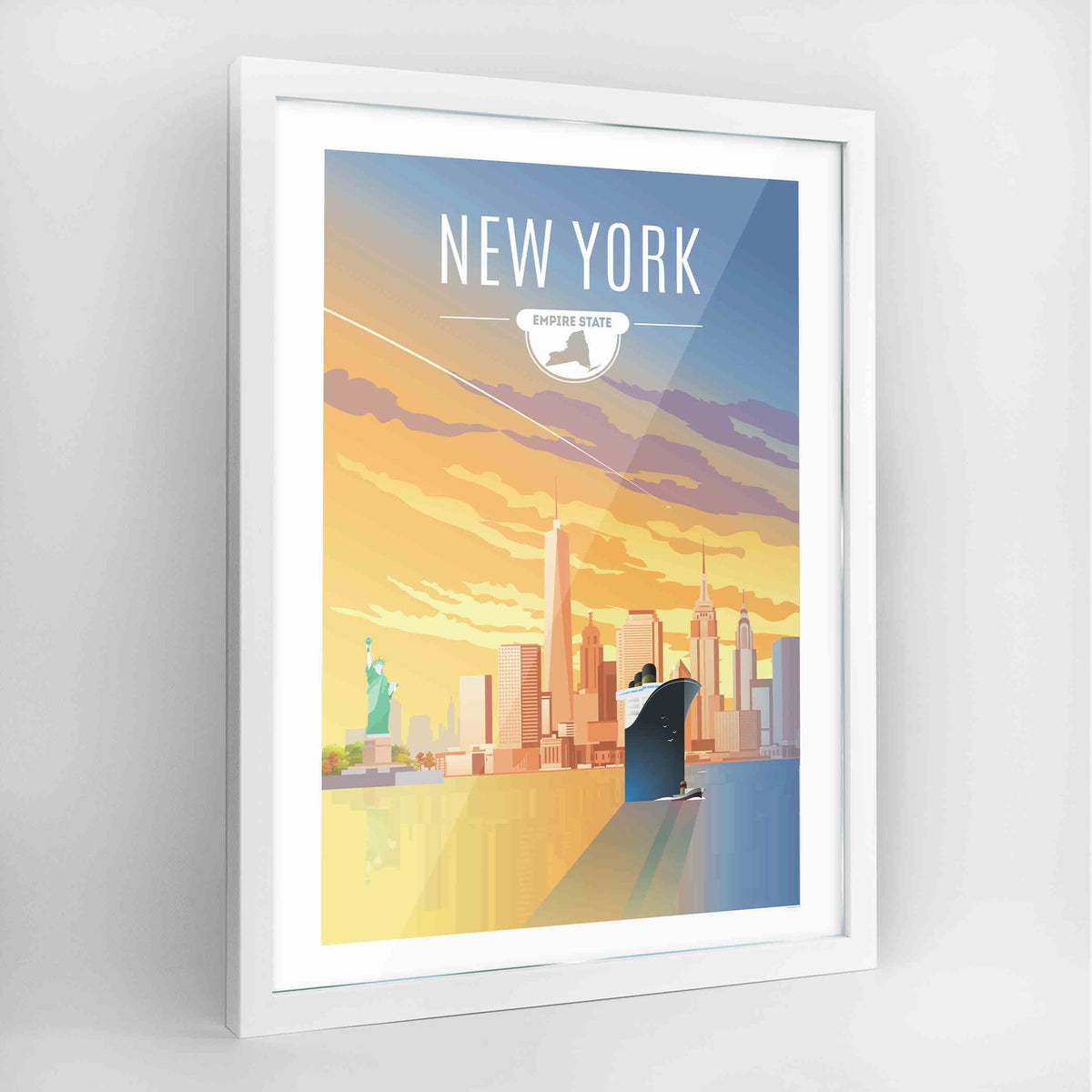 New York State CAD Frame Print