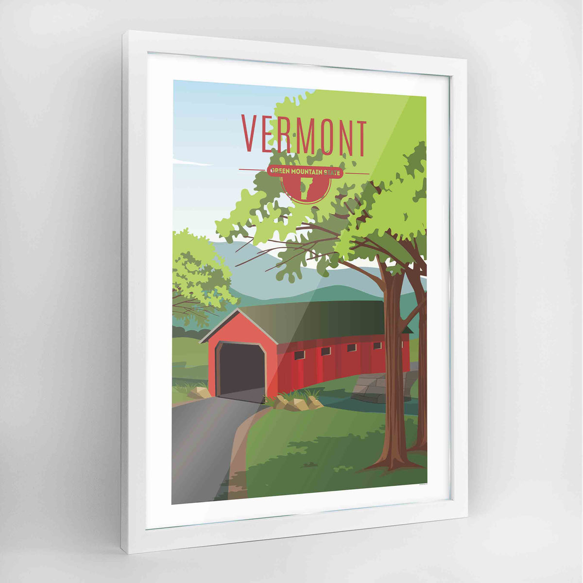 Vermont State Frame Print