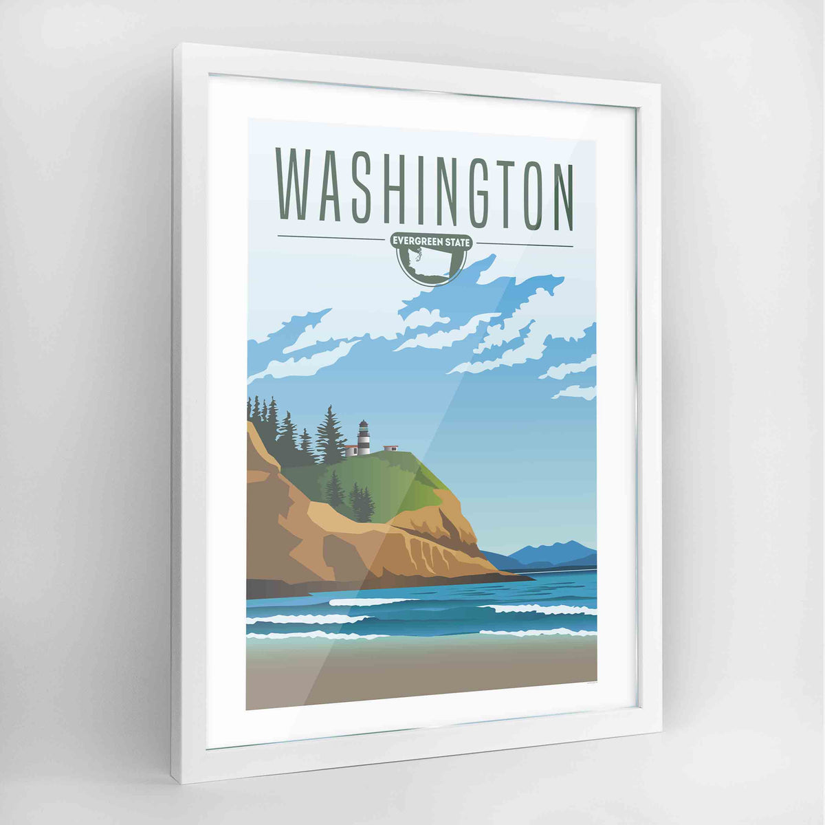 Washington State Frame Print