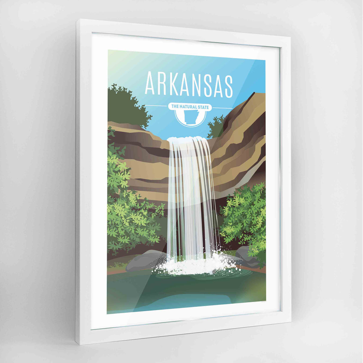 Arkansas State Frame Print