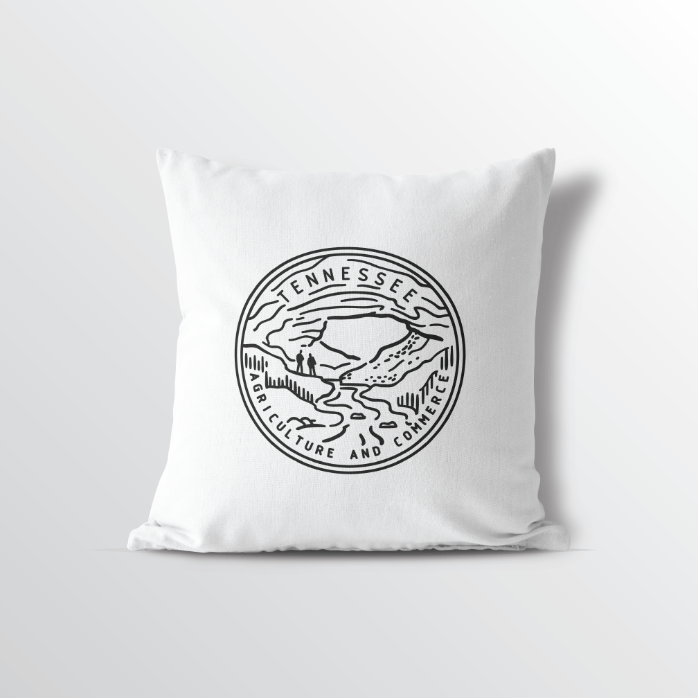 Tennessee State Crest Throw Pillow