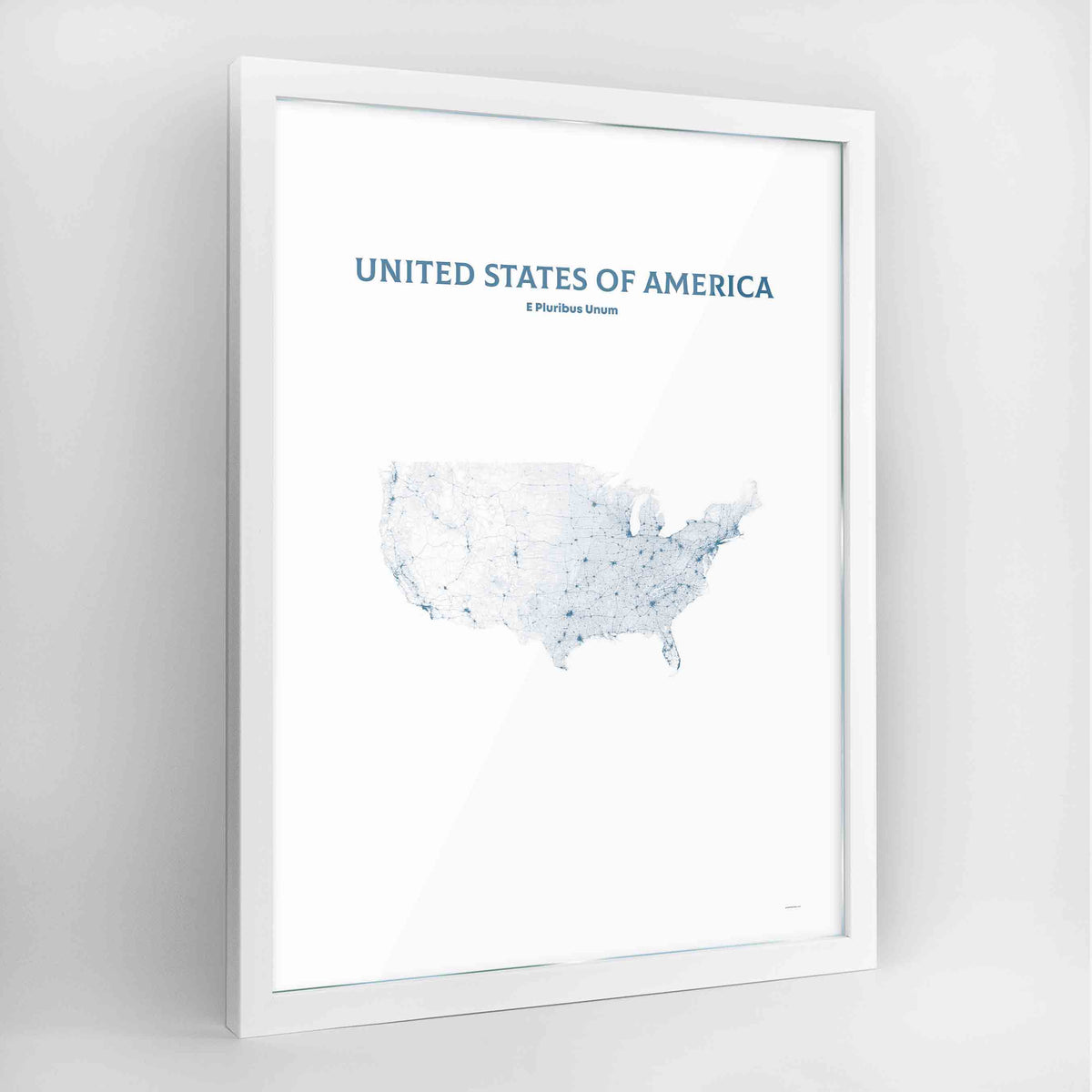 United States of America - All Roads Art Print - Framed
