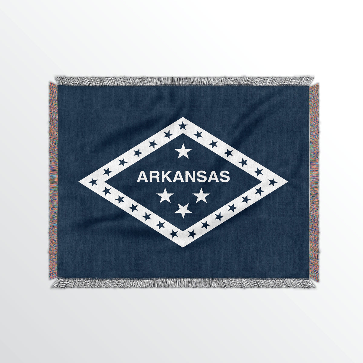 Arkansas State Woven Cotton Blanket - Point Two Design