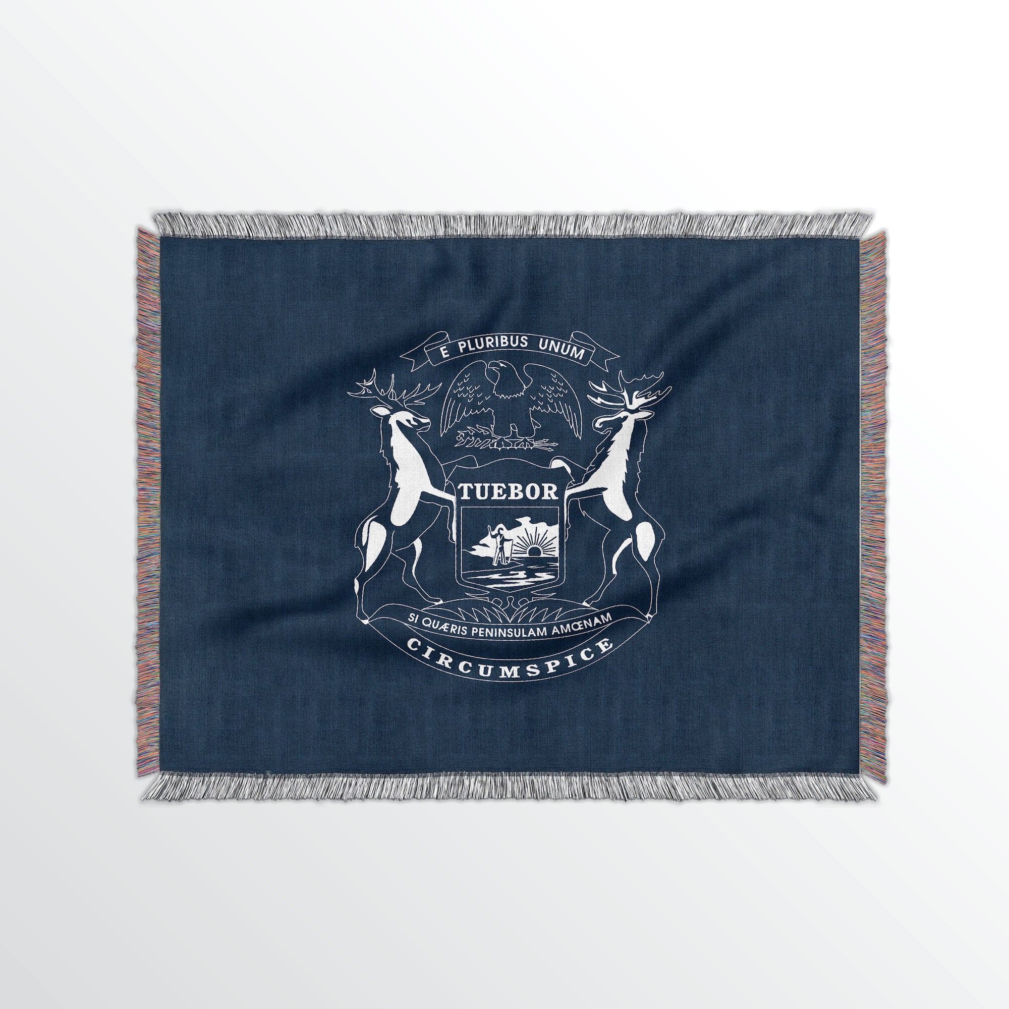 Michigan State Woven Cotton Blanet - Point Two Design