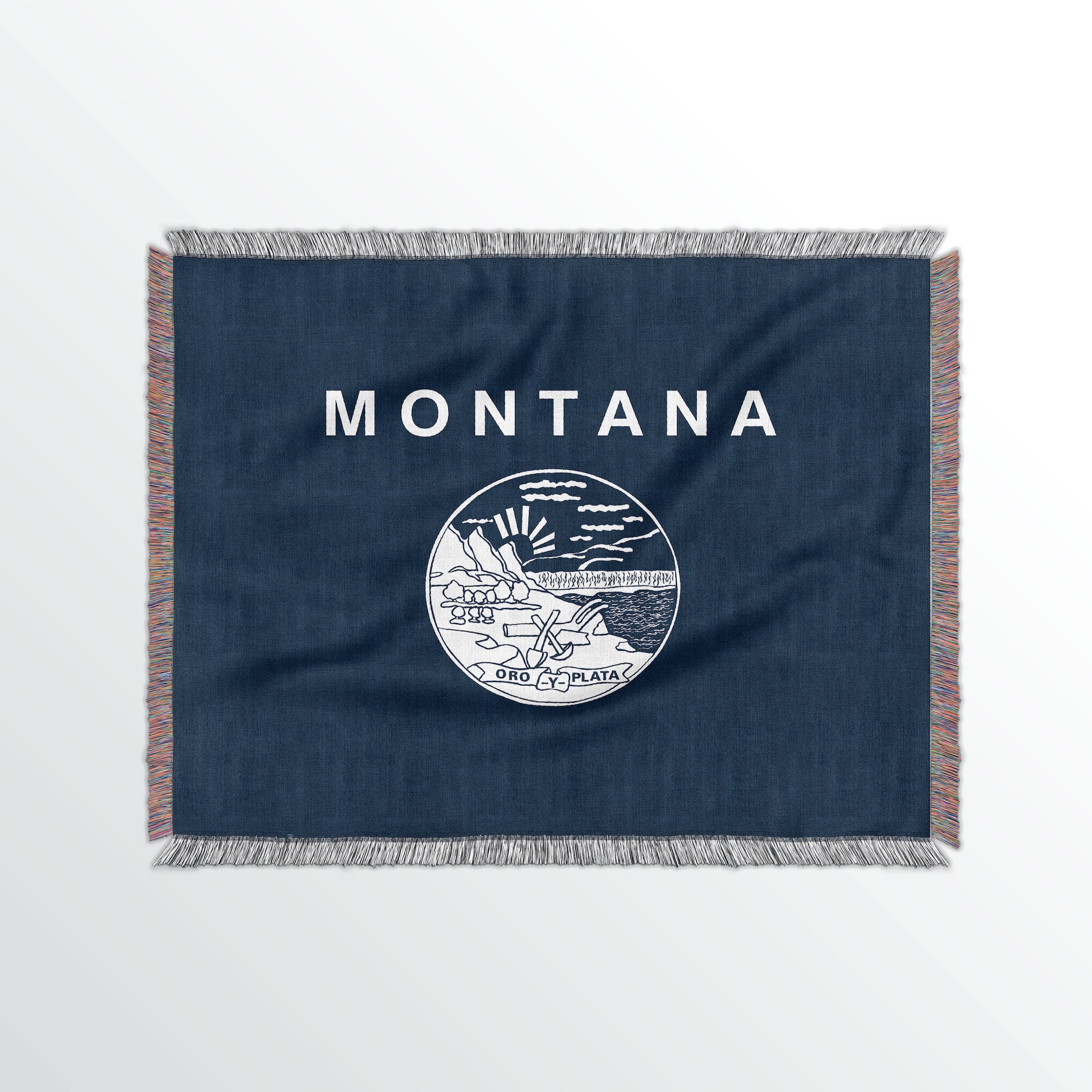 Montana State Woven Cotton Blanet - Point Two Design