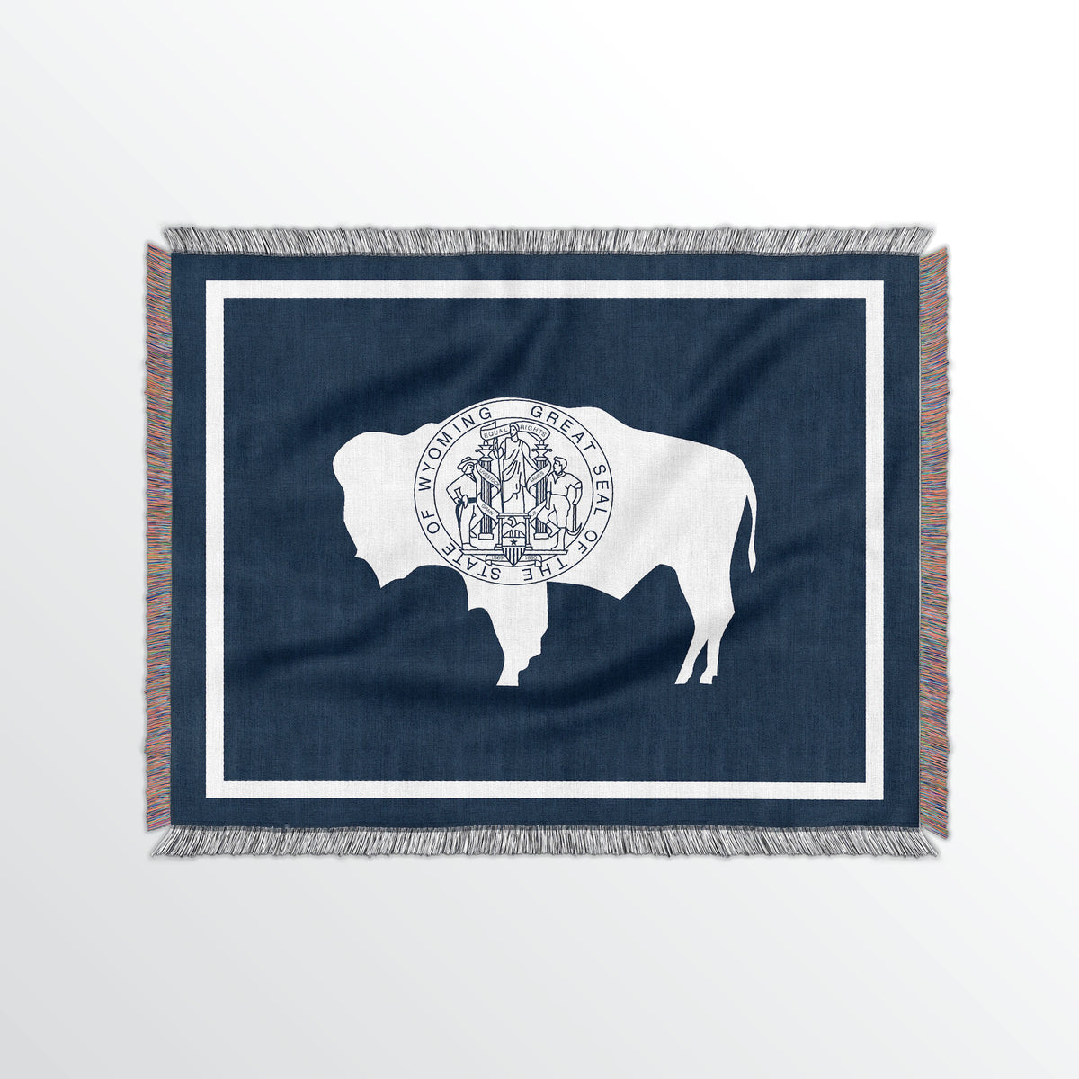 Wyoming State Woven Cotton Blanet - Point Two Design
