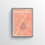 Cherrywood Neighbourhood of Austin Map Art Print