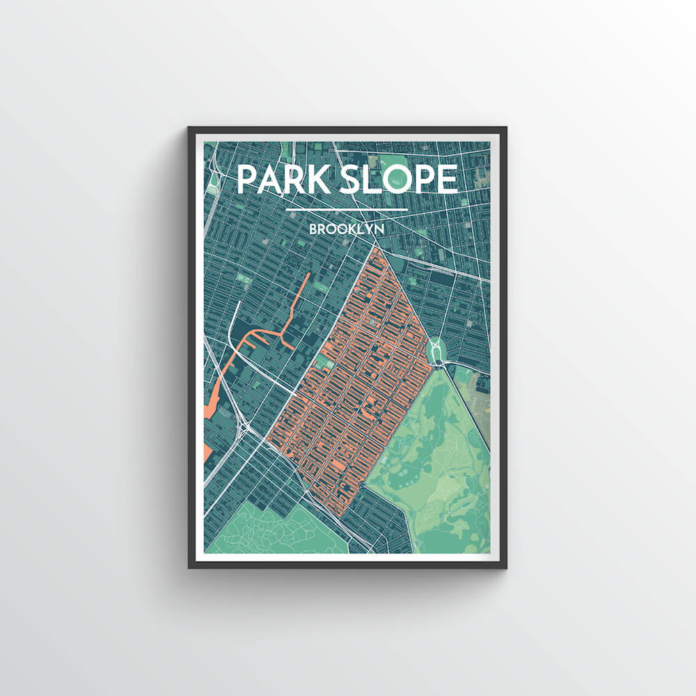 Park Slope Map Art Print - Point Two Design