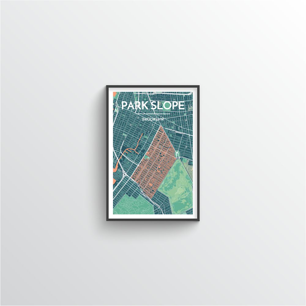 Park Slope Map Art Print - Point Two Design