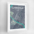 Clarksville Neighbourhood of Austin Map Art Print - Framed