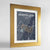 Framed Noe Valley, San Francisco Map Art 24x36" Gold frame Point Two Design Group