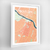 Bouldin Neighbourhood of Austin Map Art Print - Framed