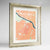 Framed Bouldin Neighbourhood of Austin Map Art Print 24x36" Champagne frame Point Two Design Group