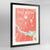Framed East Austin Neighbourhood of Austin Map Art Print 24x36" Contemporary Black frame Point Two Design Group