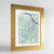 Framed South Congress Neighbourhood of Austin Map Art Print 24x36" Gold frame Point Two Design Group