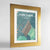 Framed Park Slope Map Art Print 24x36" Gold frame Point Two Design Group