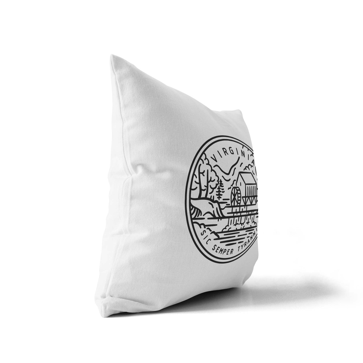 Virginia State Crest Throw Pillow