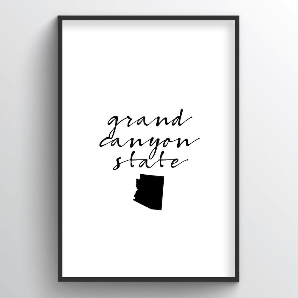 Arizona Word Art Print - &quot;Slogan&quot; - Point Two Design