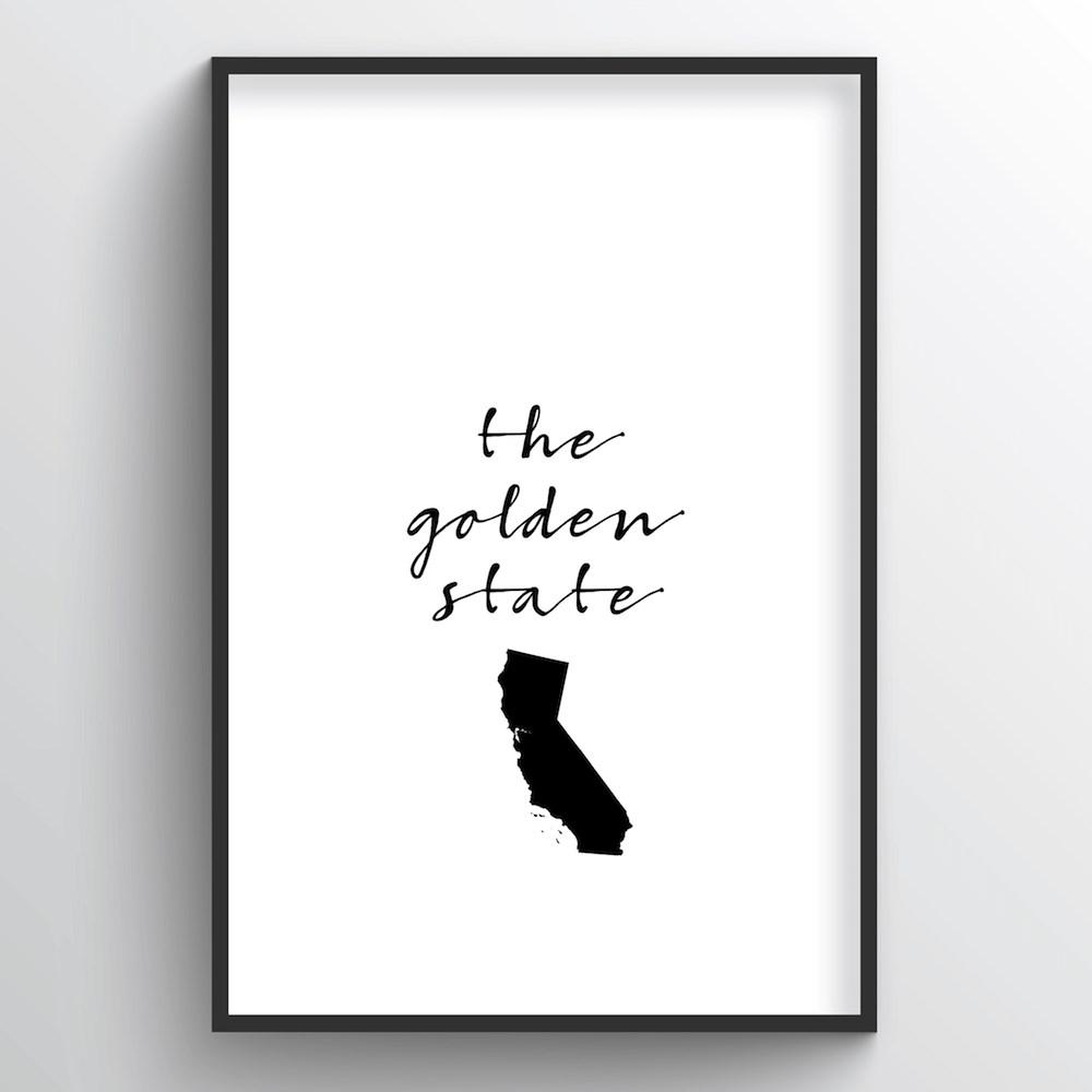 California Word Art Print - "Slogan" - Point Two Design