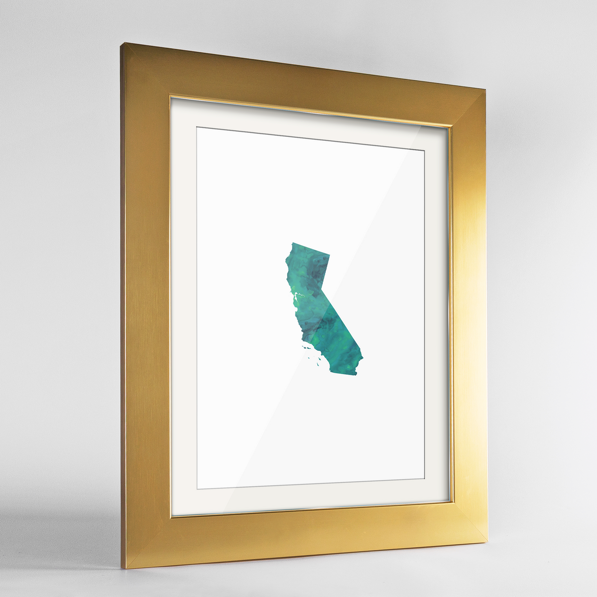 California Word Art Frame Print - &quot;Watercolor&quot;