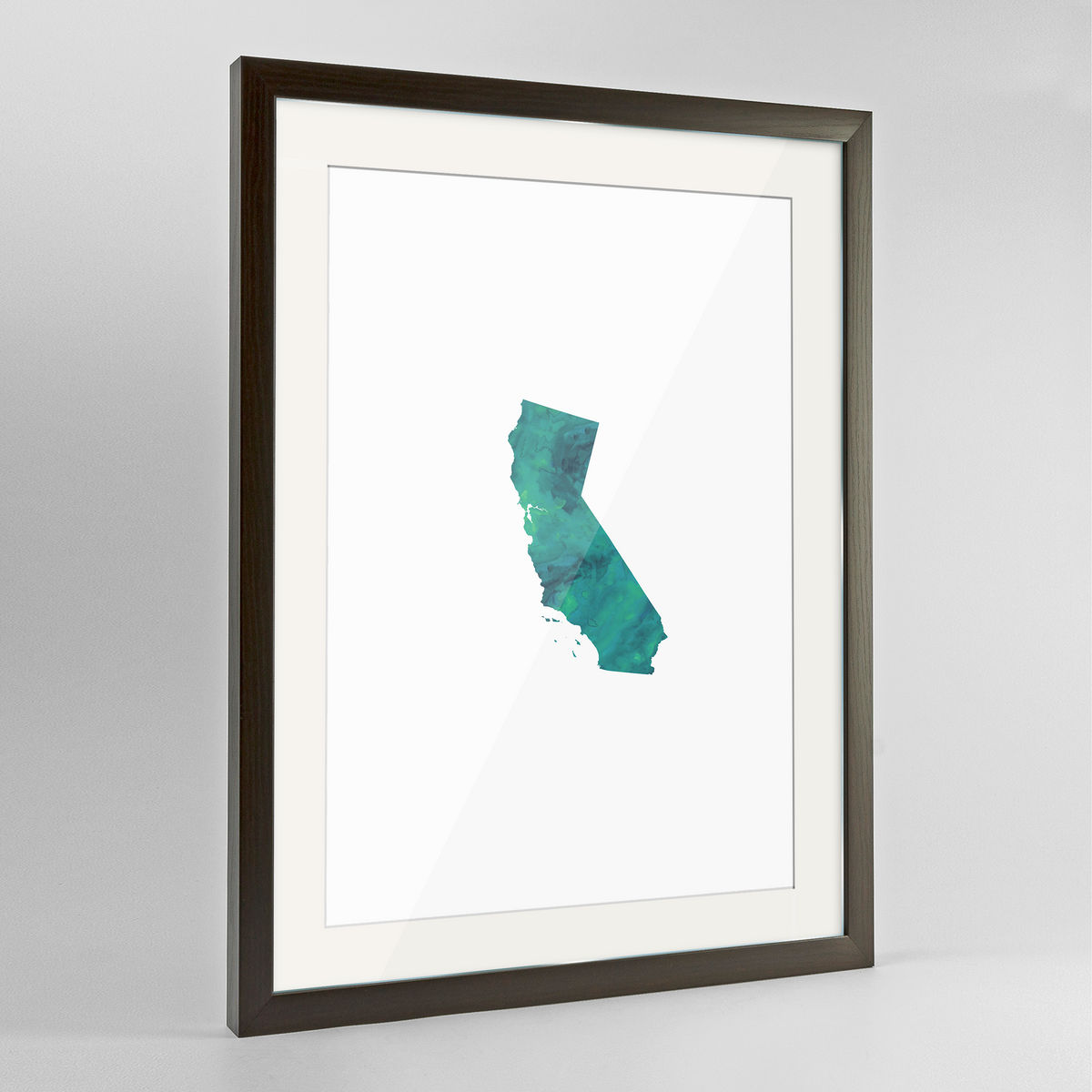 California Word Art Frame Print - &quot;Watercolor&quot;