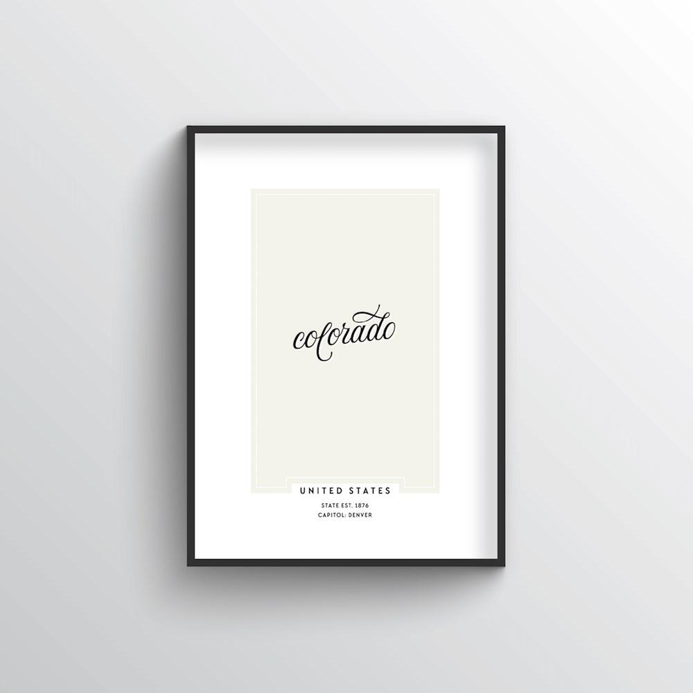 Colorado Word Art Print - &quot;Script&quot; - Point Two Design