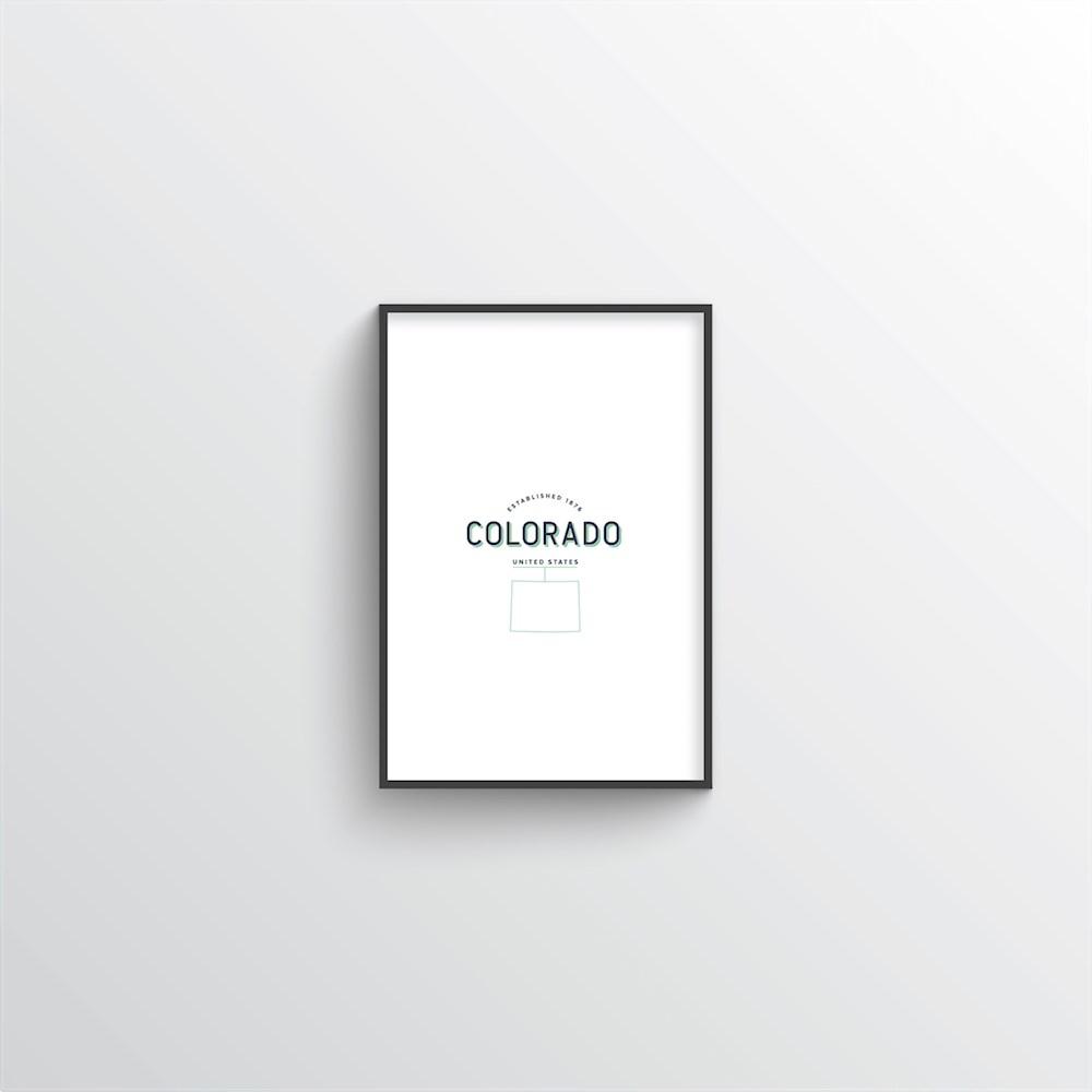 Colorado Word Art Print - State Line - Point Two Design