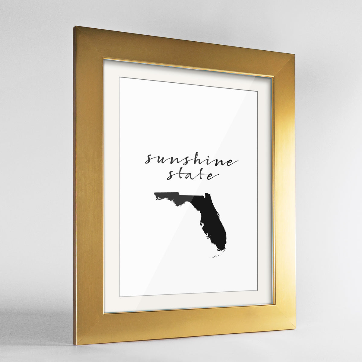 Florida Word Art Frame Print - &quot;Slogan&quot;