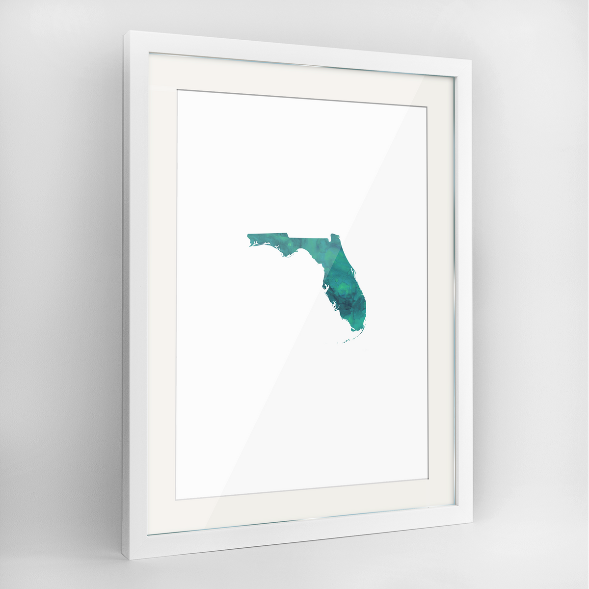 Florida Word Art Frame Print - &quot;Watercolor&quot;