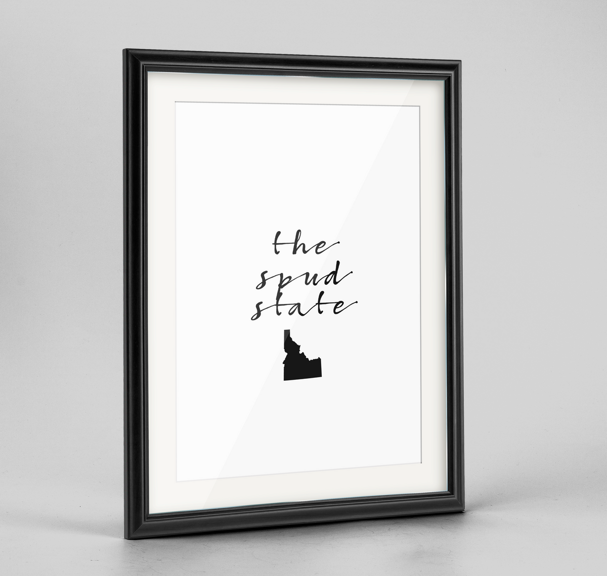 Idaho Word Art Frame Print - &quot;Slogan&quot;