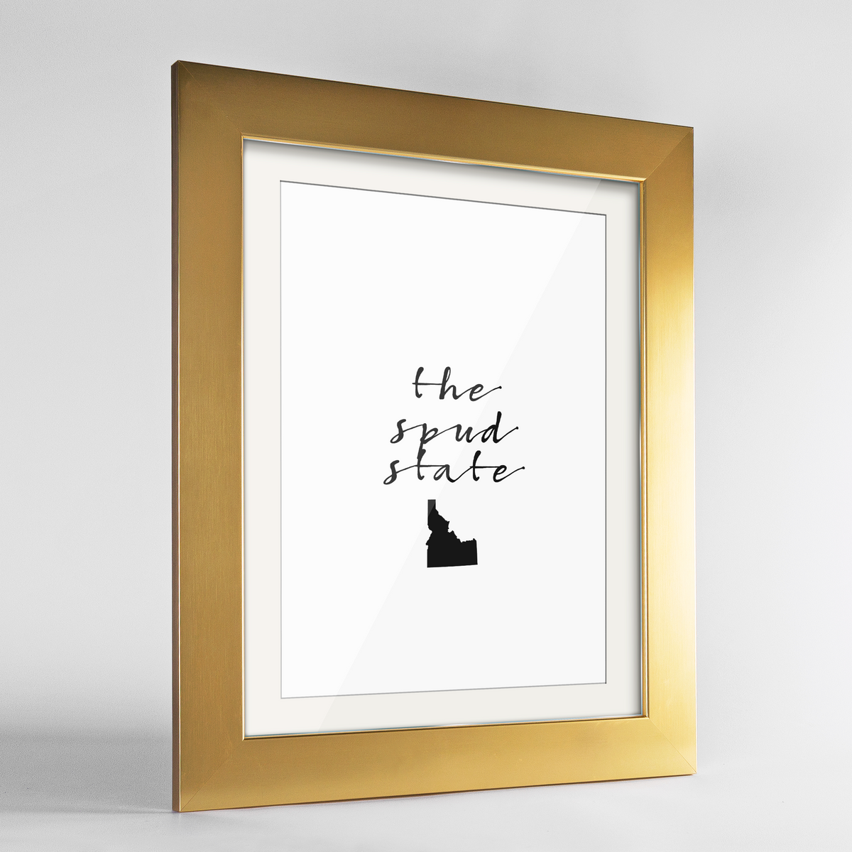Idaho Word Art Frame Print - &quot;Slogan&quot;