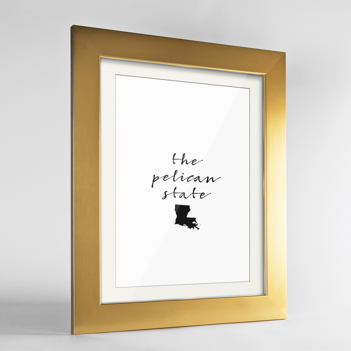 Louisiana Word Art Frame Print - &quot;Slogan&quot;