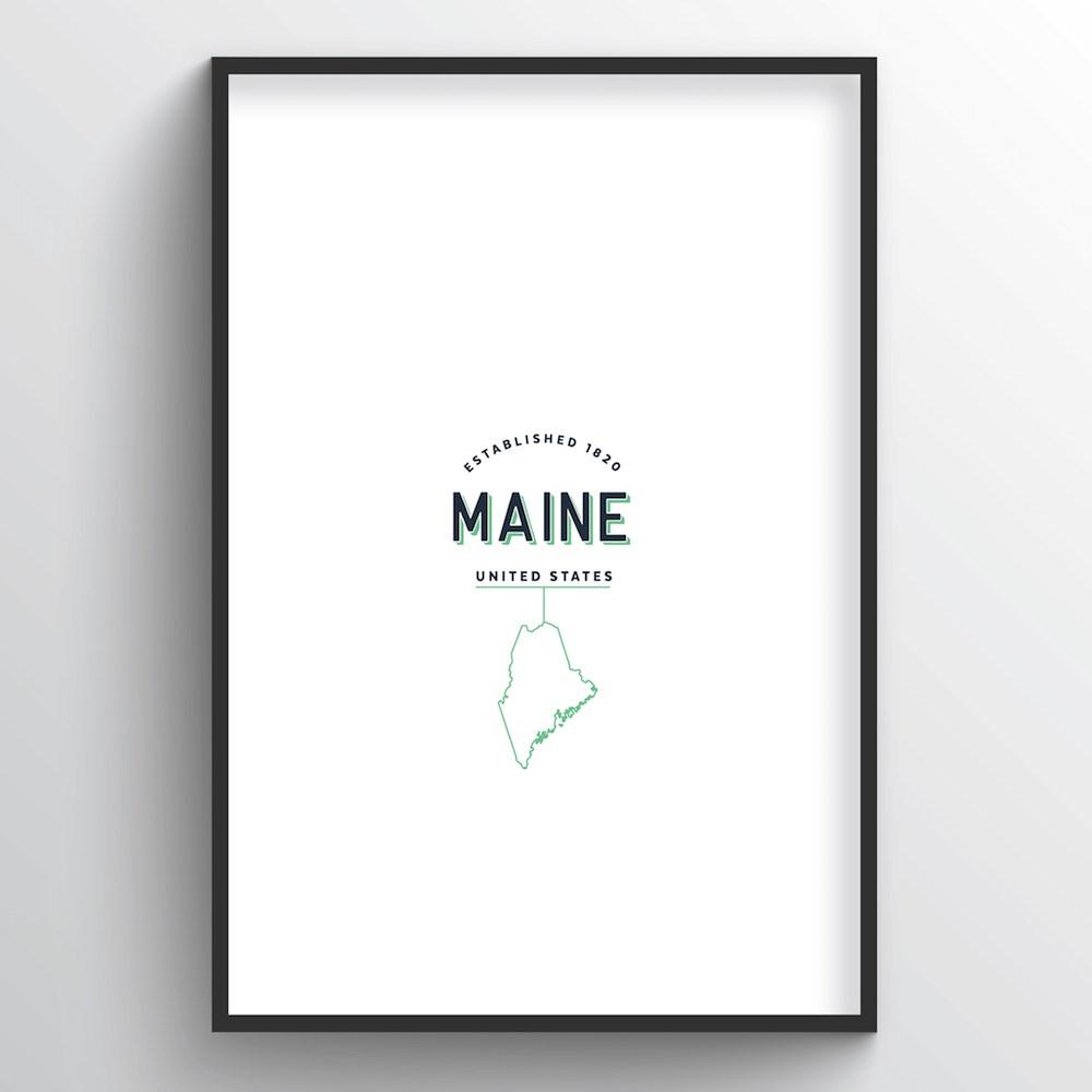 Maine Word Art