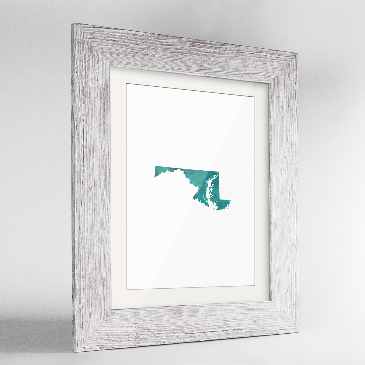 Maryland Word Art Frame Print - &quot;Watercolor&quot;