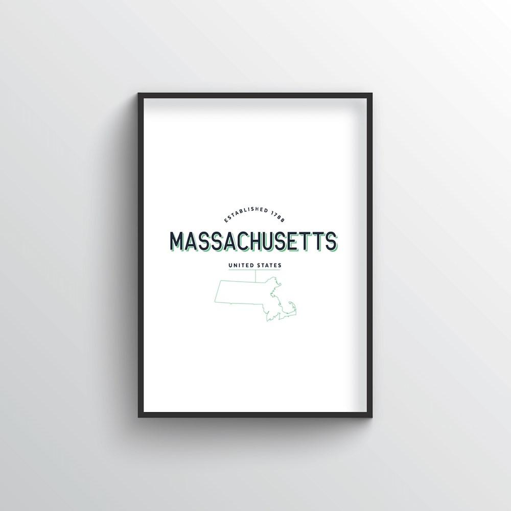 Massachusetts Word Art