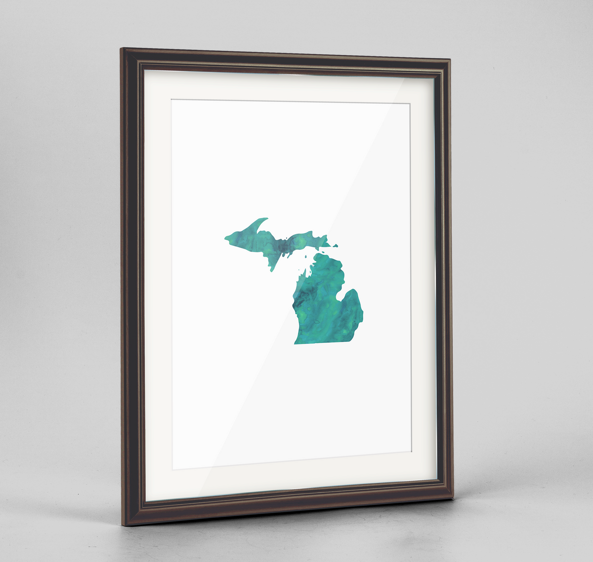 Michigan Word Art Frame Print - &quot;Watercolor&quot;