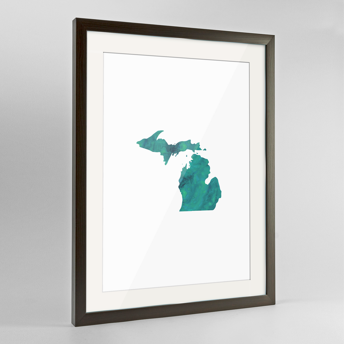Michigan Word Art Frame Print - &quot;Watercolor&quot;