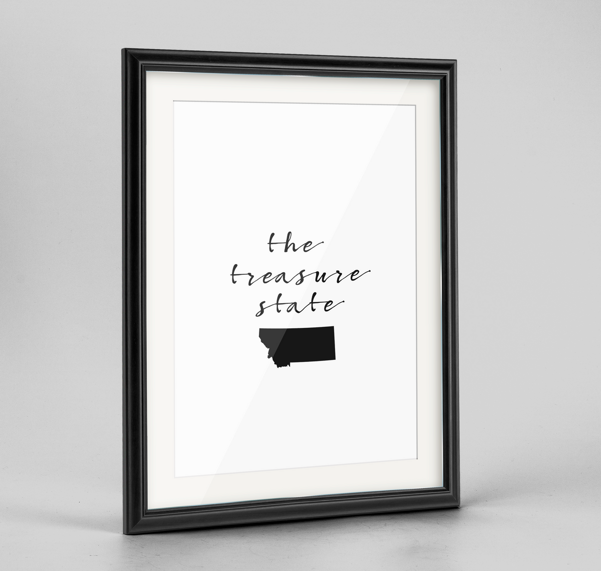 Montana Word Art Frame Print - &quot;Slogan&quot;