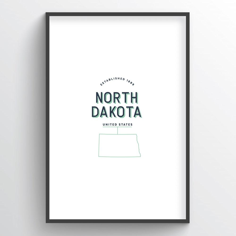 North Dakota Word Art