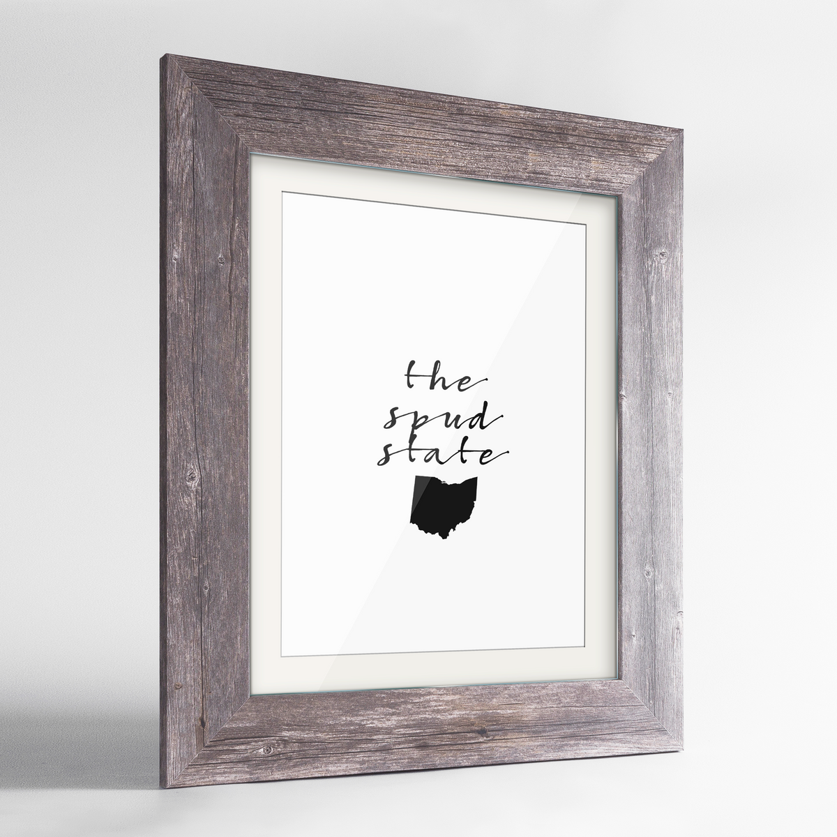 Ohio Word Art Frame Print - &quot;Slogan&quot;