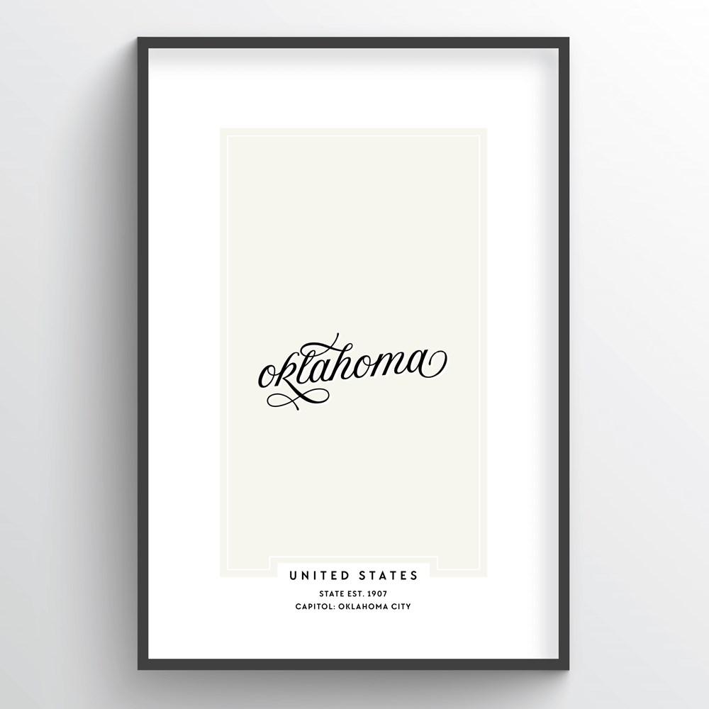 Oklahoma Word Art - &quot;Script&quot;