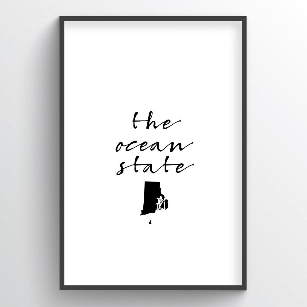 Rhode Island Word Art - "Slogan"