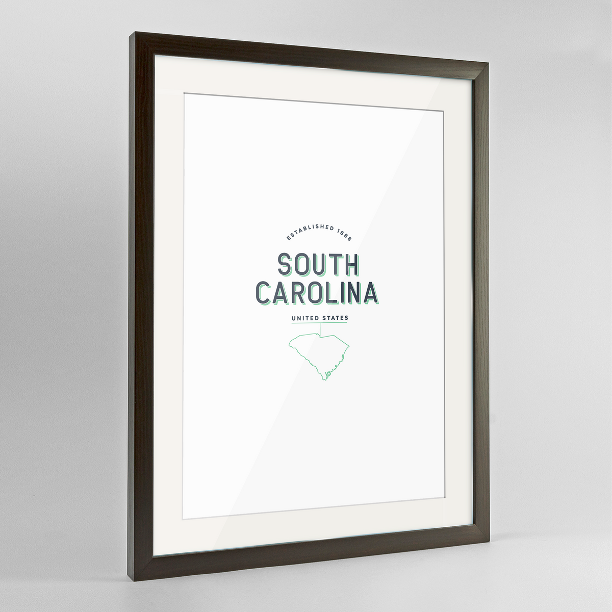 South Carolina Word Art Frame Print - State Line