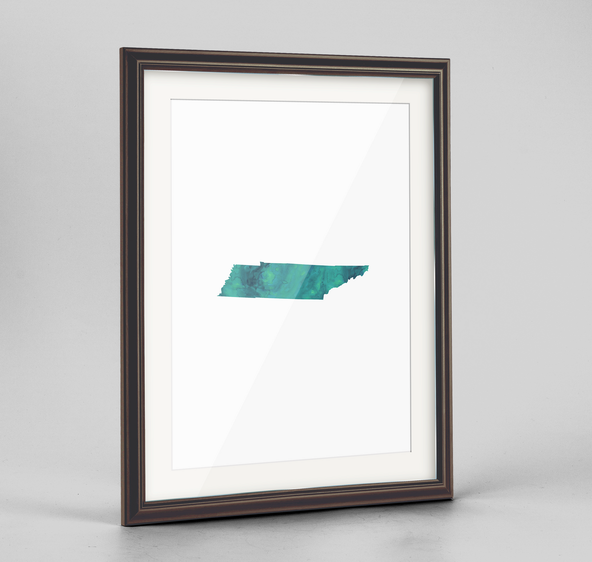 Tennessee Word Art Frame Print - &quot;Watercolor&quot;