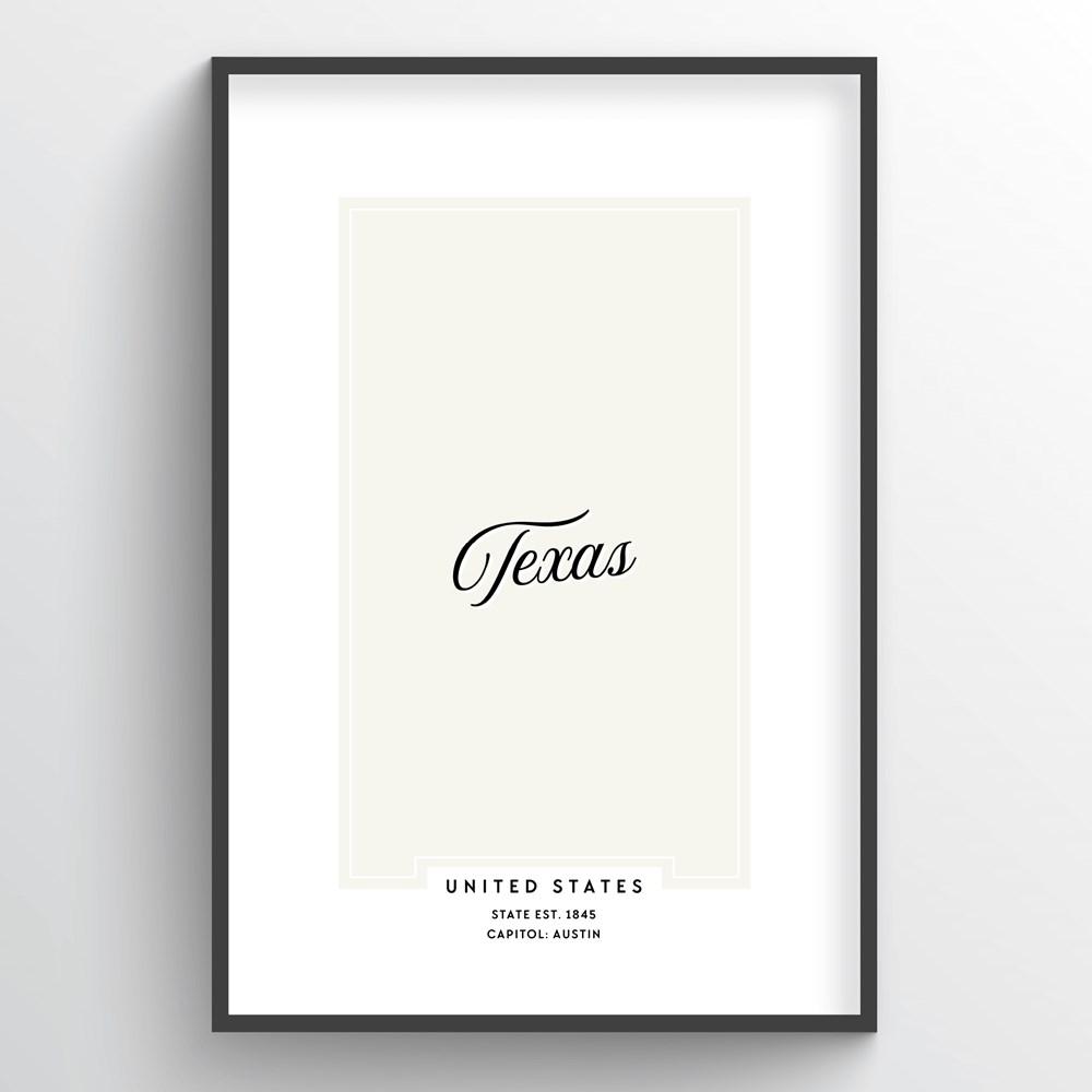 Texas Word Art - "Script"