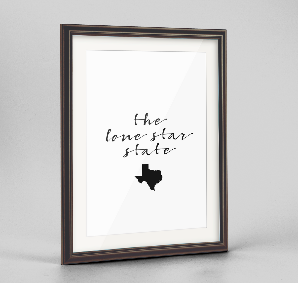 Texas Word Art Frame Print - &quot;Slogan&quot;