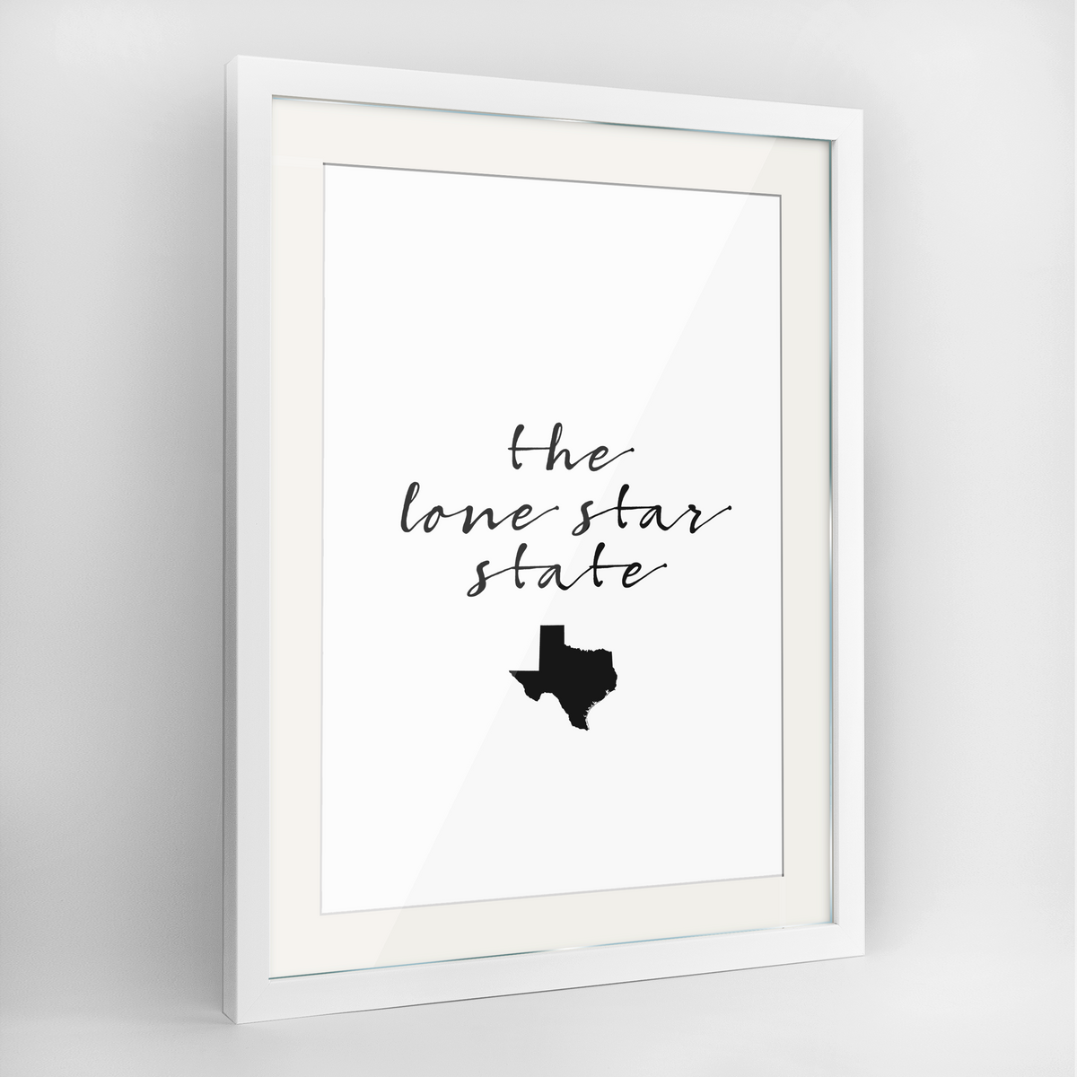Texas Word Art Frame Print - &quot;Slogan&quot;